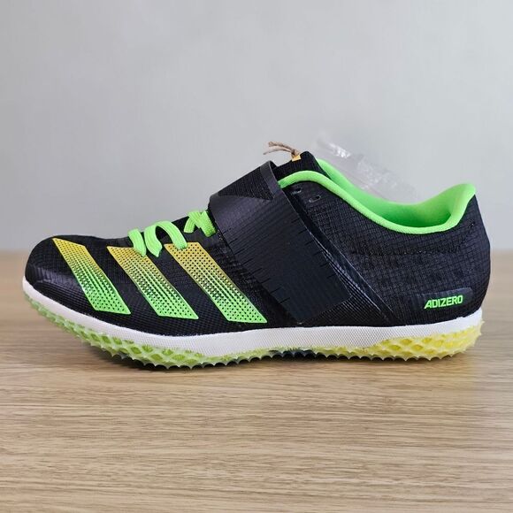 Adidas Adizero HJ High Jump Track & Field Shoe Spikes Men's 5 Black Green GY8397 - Picture 7 of 15